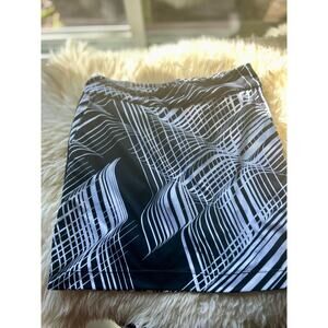 EP New York / New York & Company Black & White Geometric Skirt XS